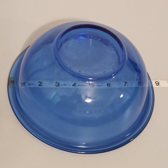 Vintage Pyrex Blue Glass Mixing Bowls 2 Piece Set Round Stackable - Picture 6 of 14